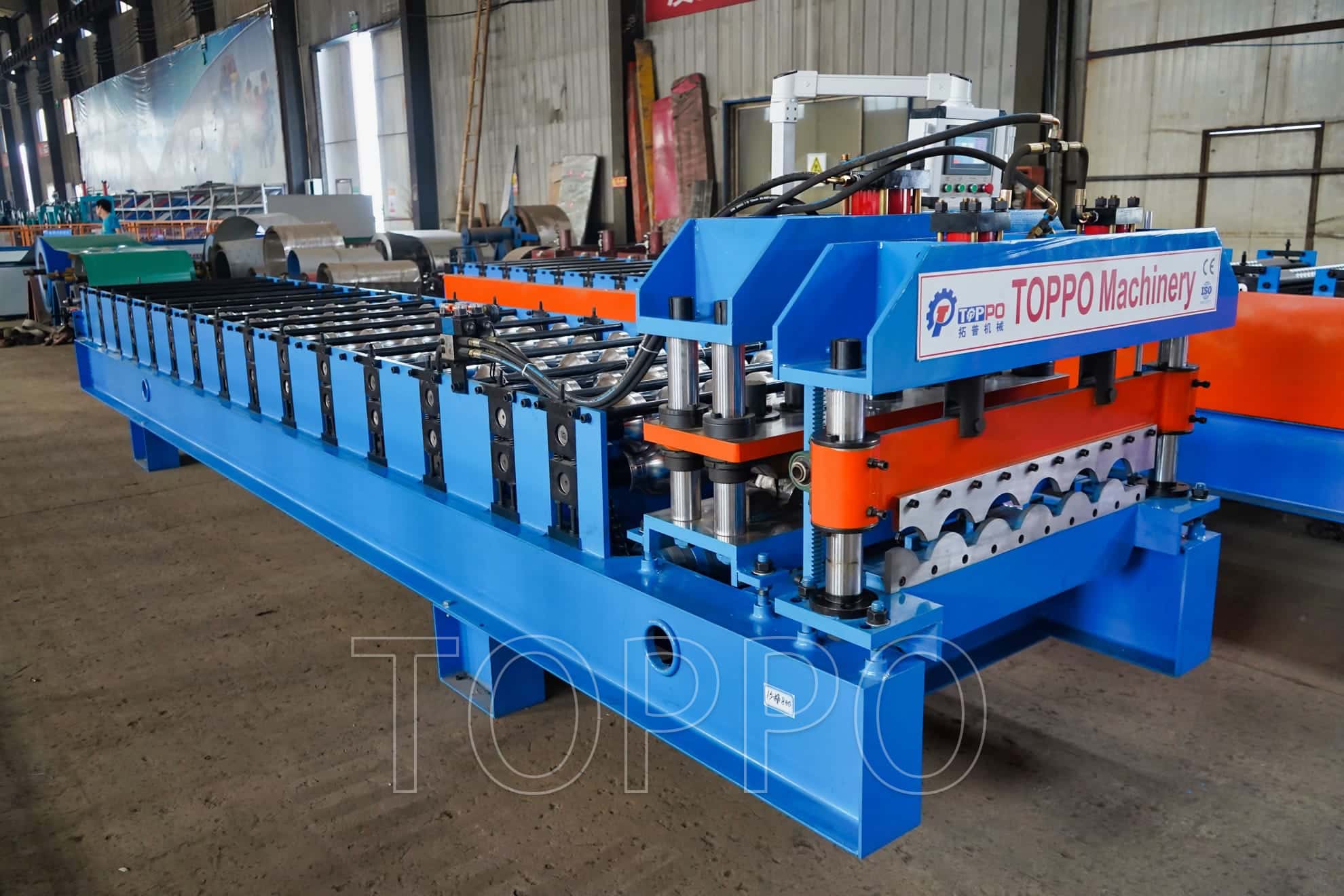 Metal Glazed Roof Tile Roll Forming Machine for Curved Edge Roof Tile Profiles