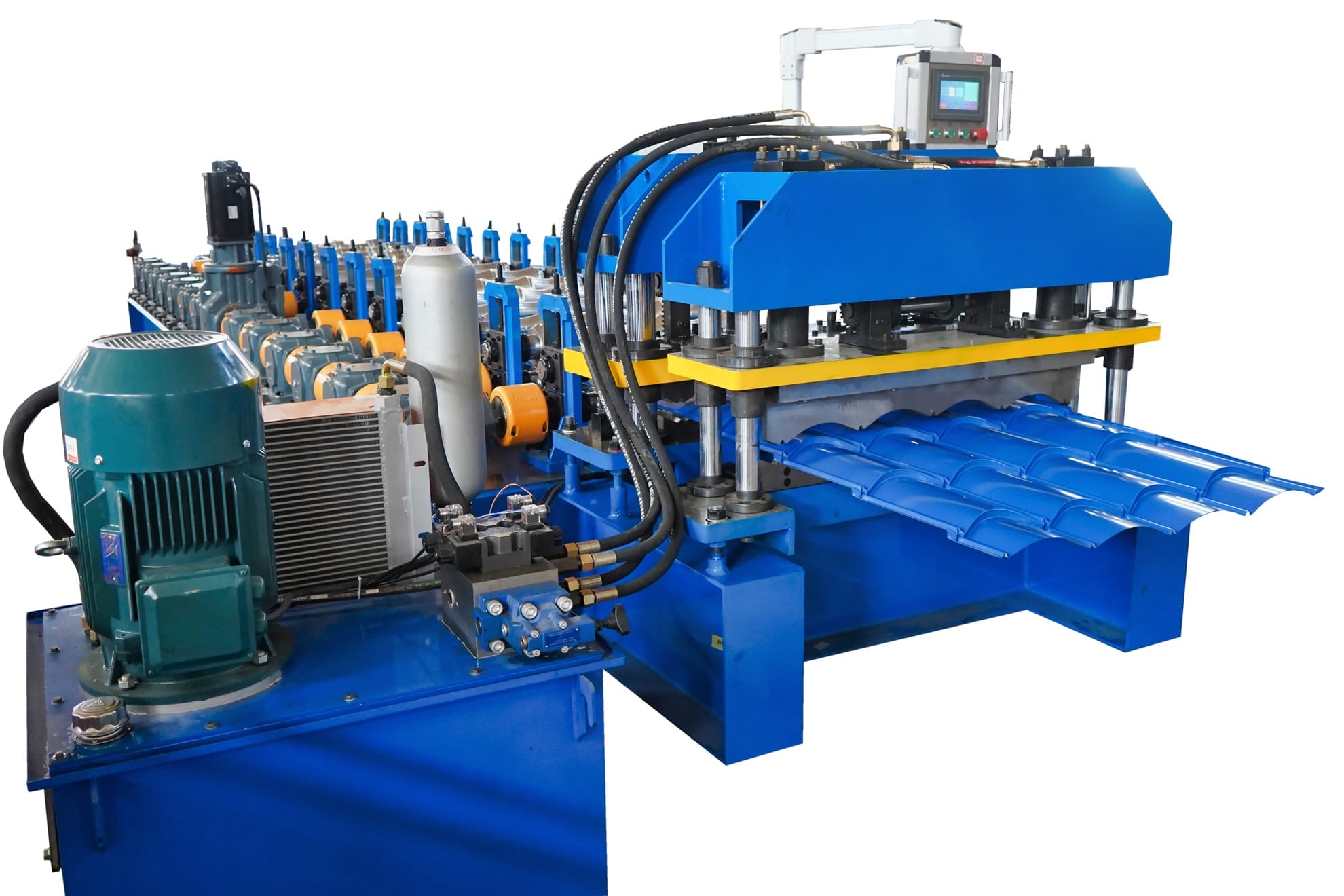 Automatic 828 Glazed tile Roofing Sheet roll forming machine