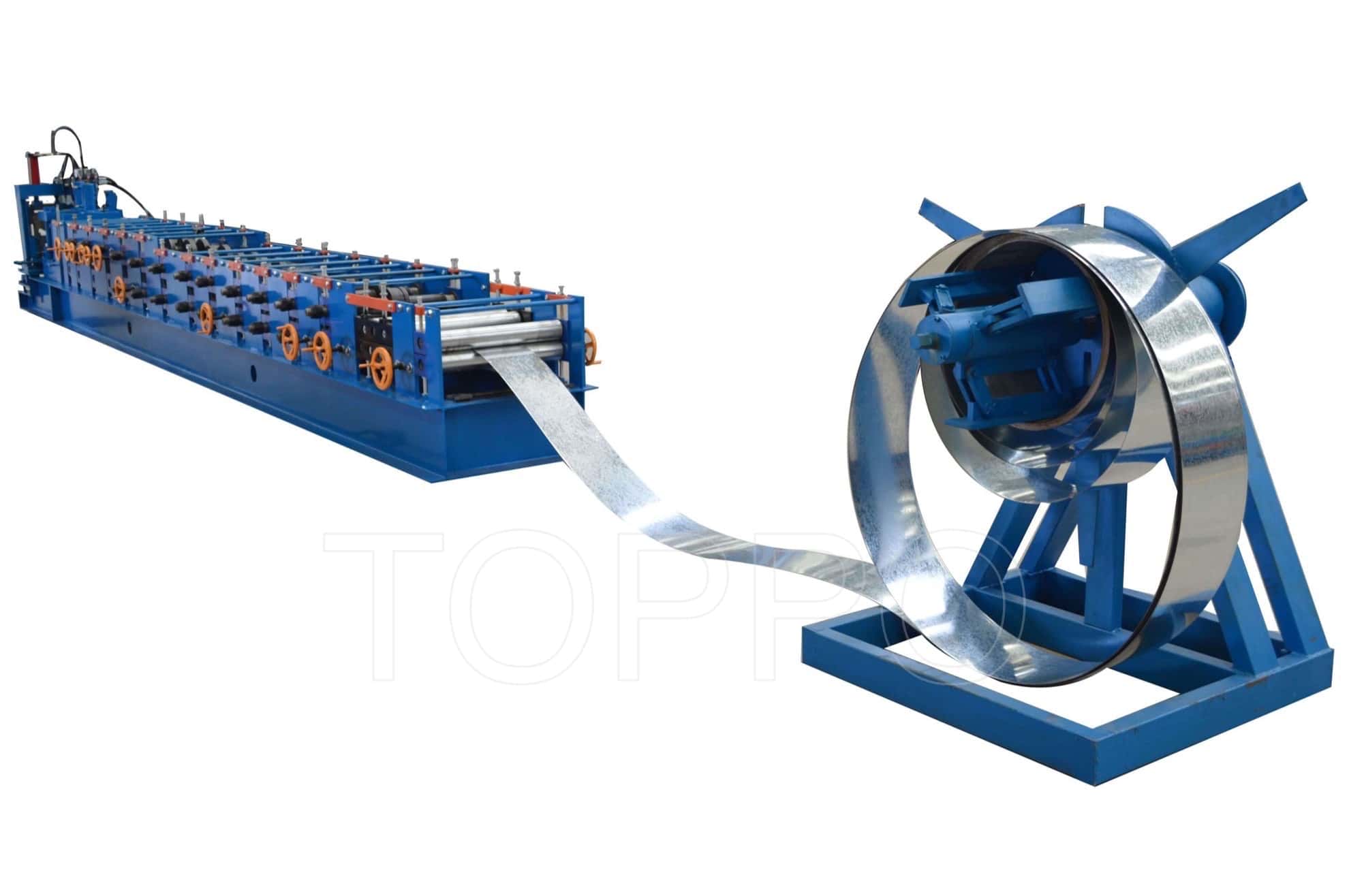 CZU Purlin Roll Forming Machine with Post Punching & Hydraulic Cutting