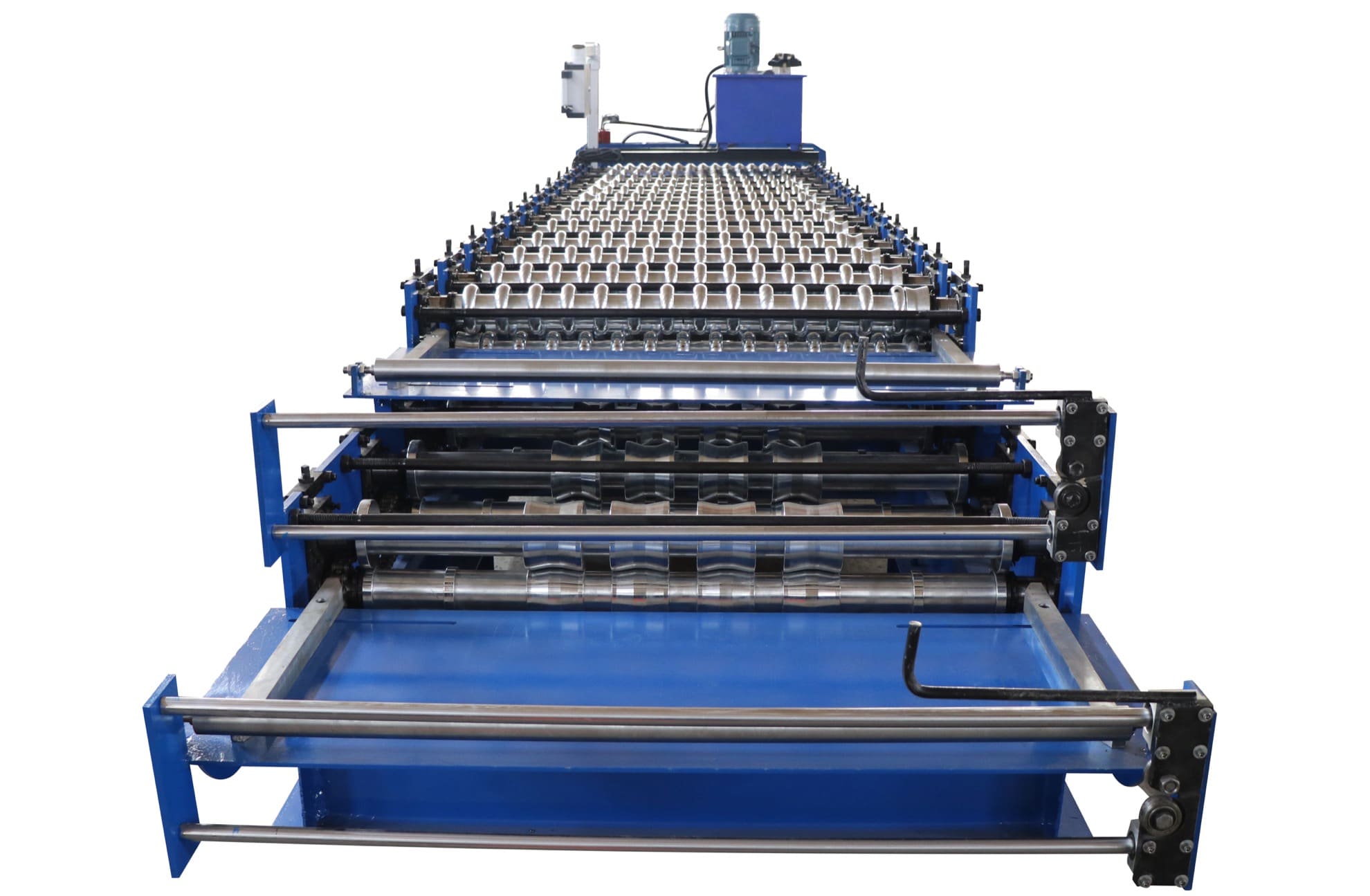 Hydraulic Double layer Trapezoidal&Corrugated  Roof Panel Roll Forming Machine