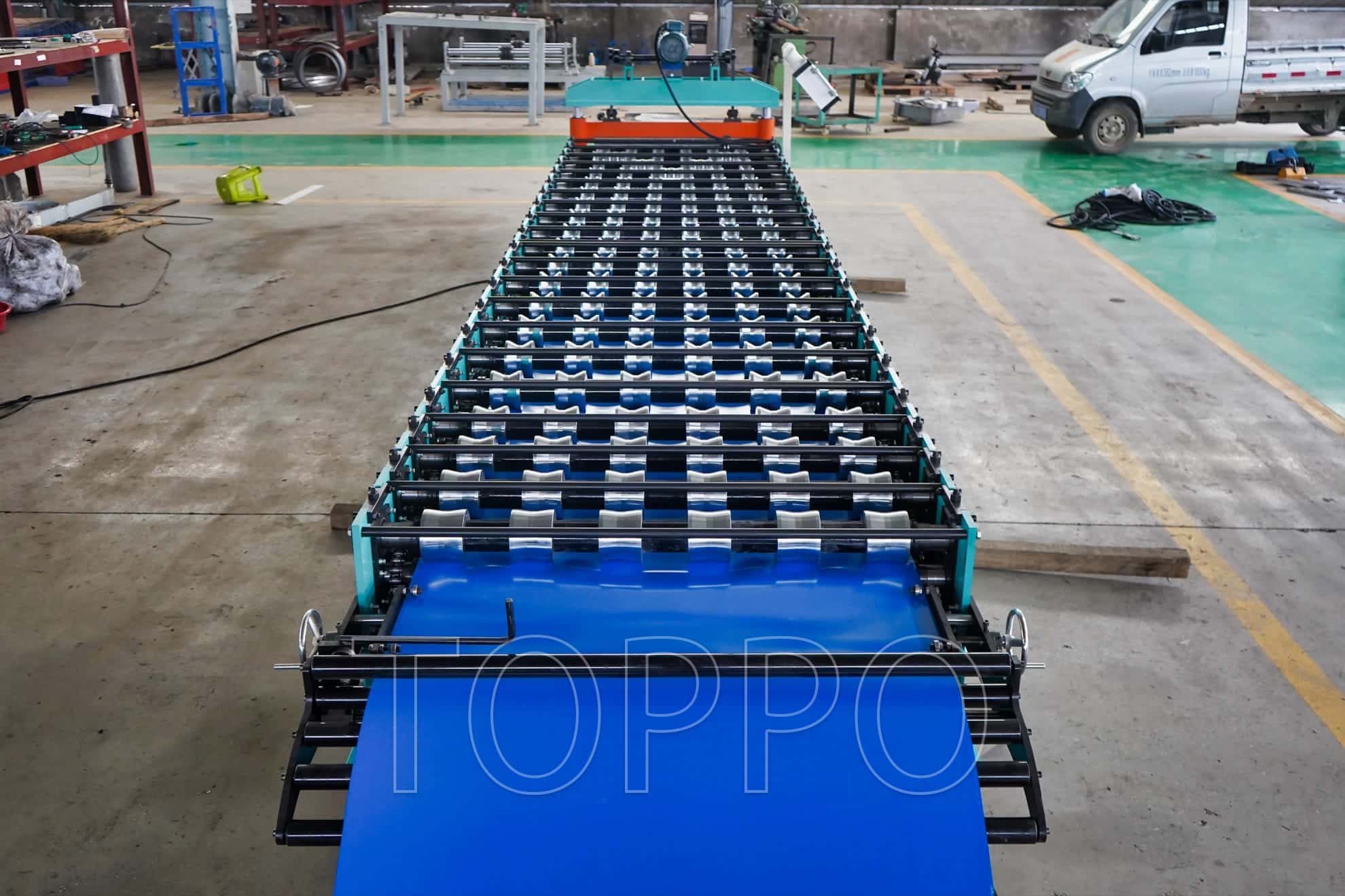 Trapezoidal Metal Roof Sheet Roll Forming Machine with Gear Drive