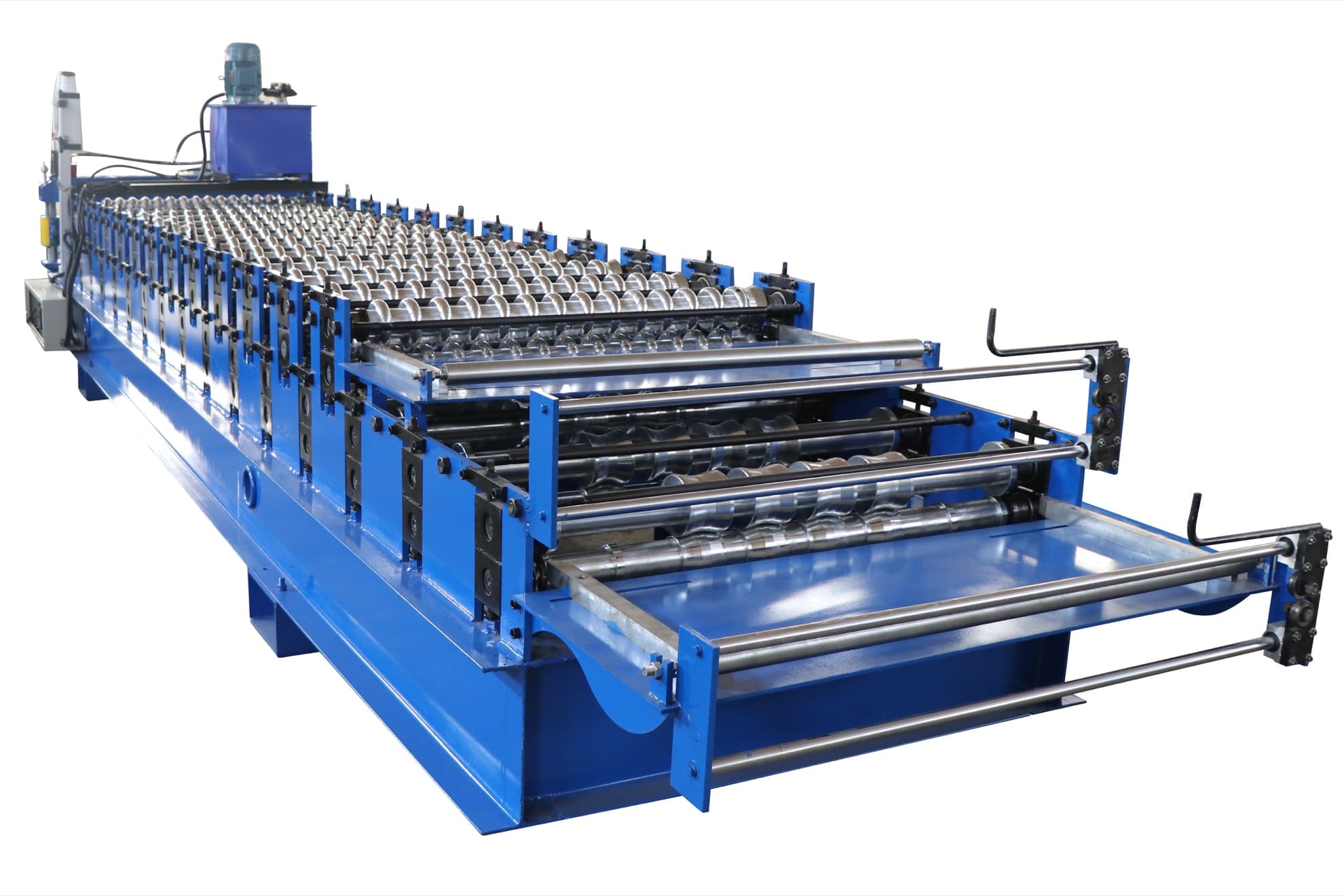 Hydraulic Double layer Trapezoidal&Corrugated  Roof Panel Roll Forming Machine