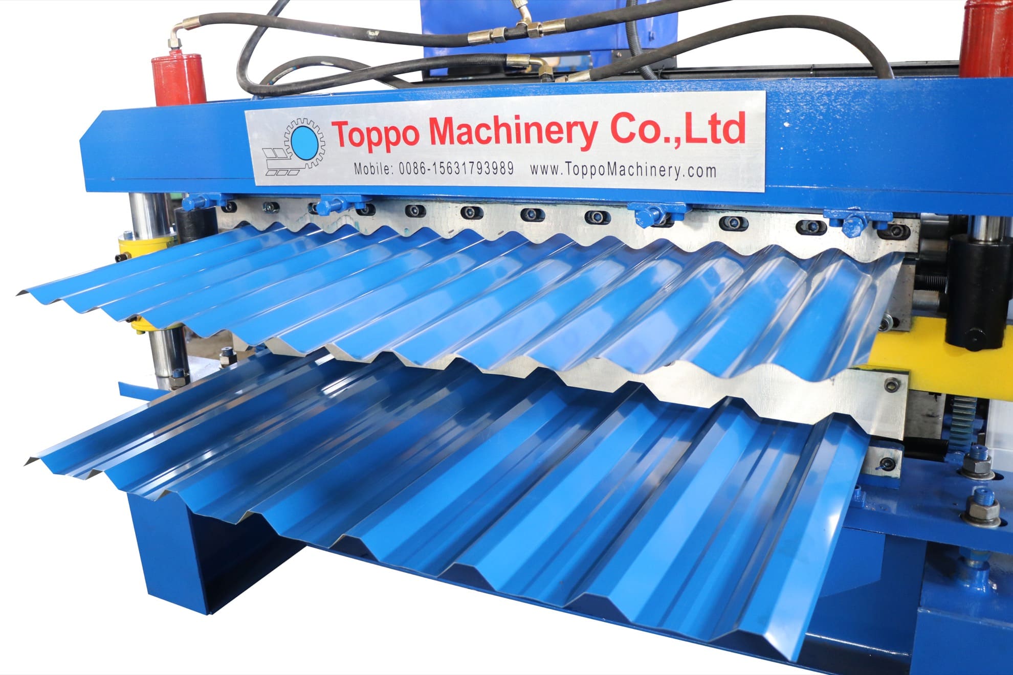 Hydraulic Double layer Trapezoidal&Corrugated  Roof Panel Roll Forming Machine