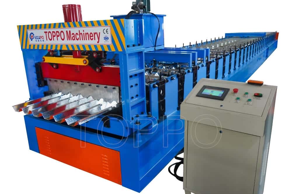 High-Speed Floor Deck Roll Forming Machine with PLC Control