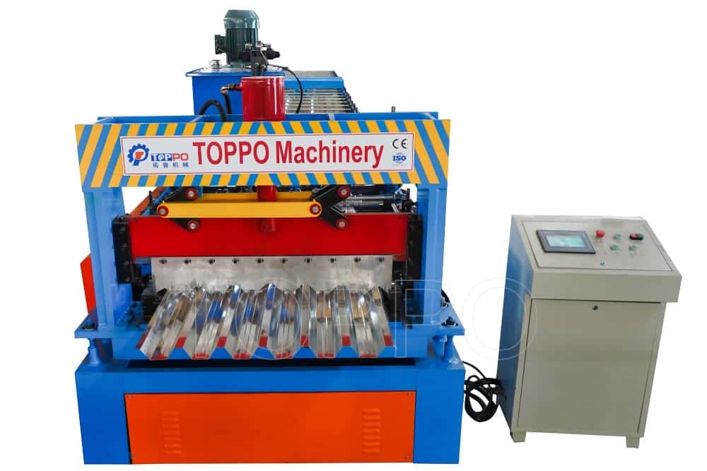 High-Speed Floor Deck Roll Forming Machine with PLC Control