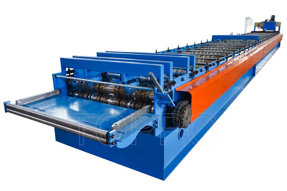 Dual Motor Floor Deck Roll Forming Machine with Green Coating