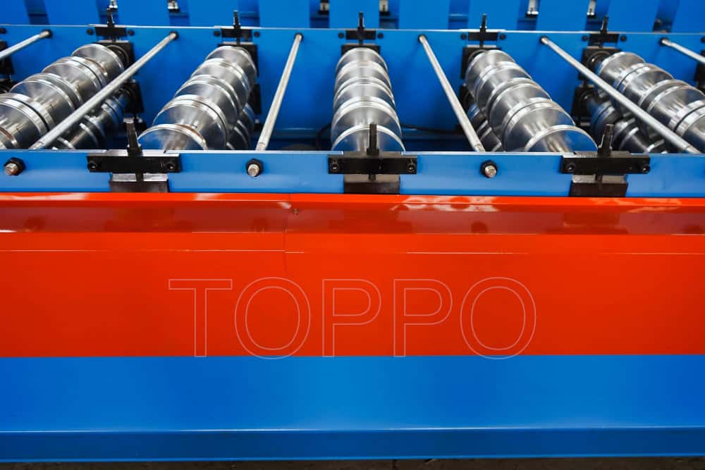 Dual Motor Floor Deck Roll Forming Machine with Green Coating