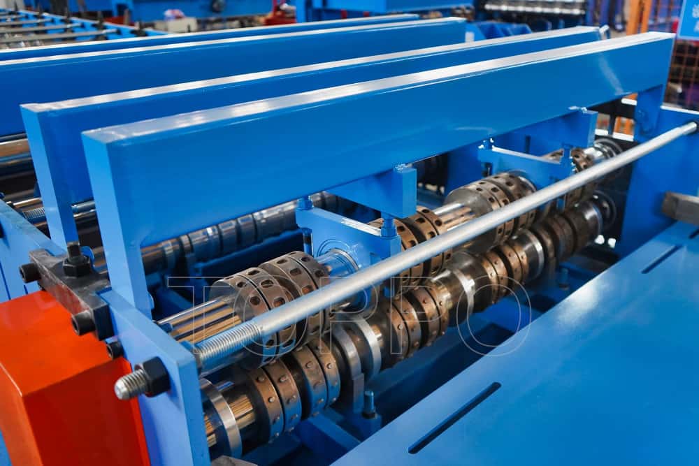 Dual Motor Floor Deck Roll Forming Machine with Green Coating
