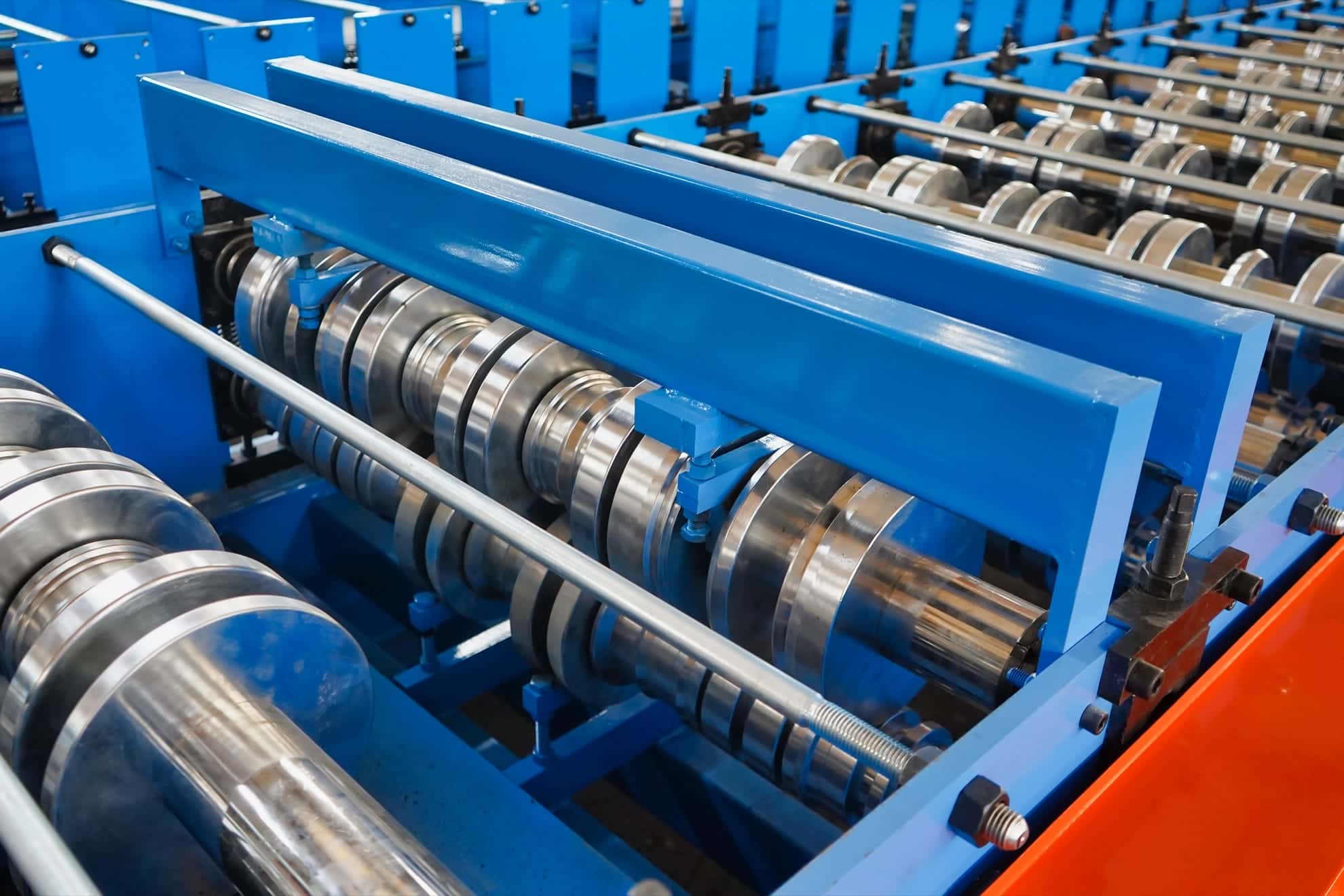 Dual Motor Floor Deck Roll Forming Machine with Green Coating