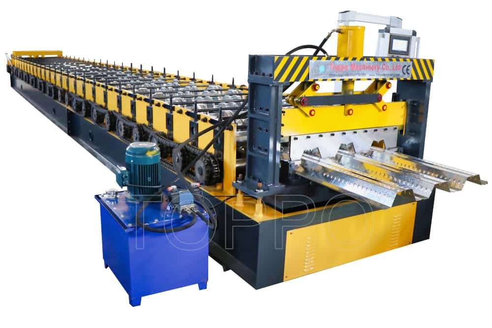 Front-View Floor Deck Roll Forming Machine with Integrated Display Arm