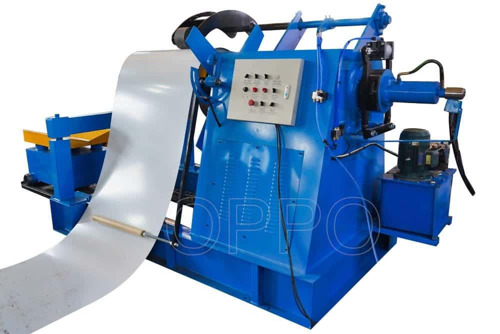 Automatic Decoiler with Coil Car, Support Arm and Red Disc