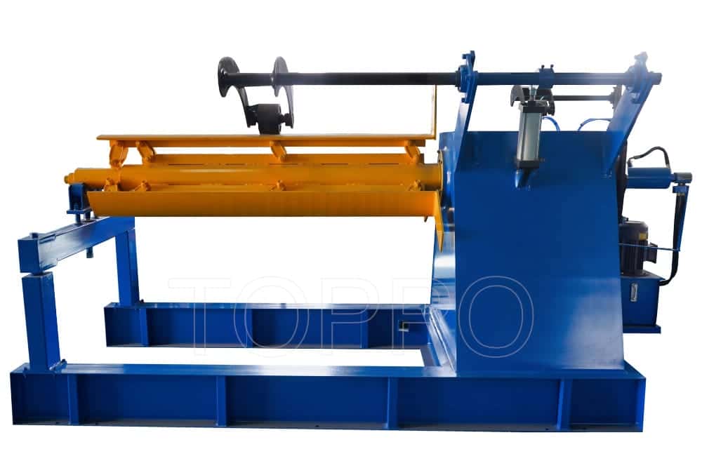 8 Ton Hydraulic Automatic Decoiler with Wedge Expansion and Control Panel