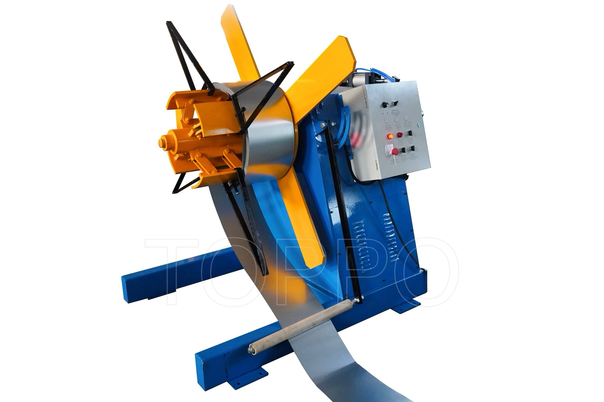 Automatic Hydraulic Decoiler with Coil Car and Pressing Arm