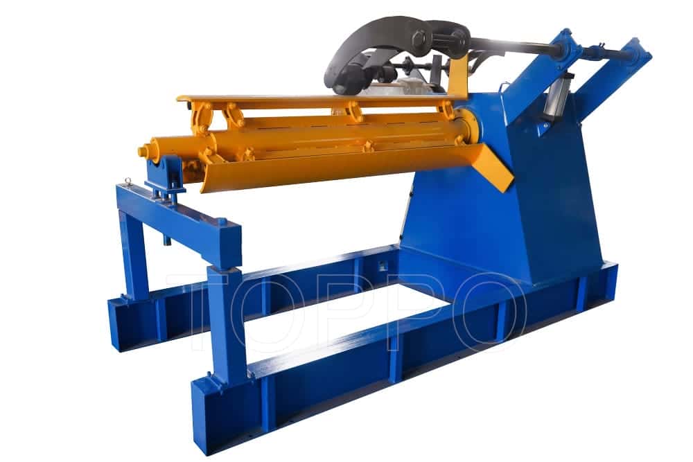 8 Ton Hydraulic Automatic Decoiler with Wedge Expansion and Control Panel