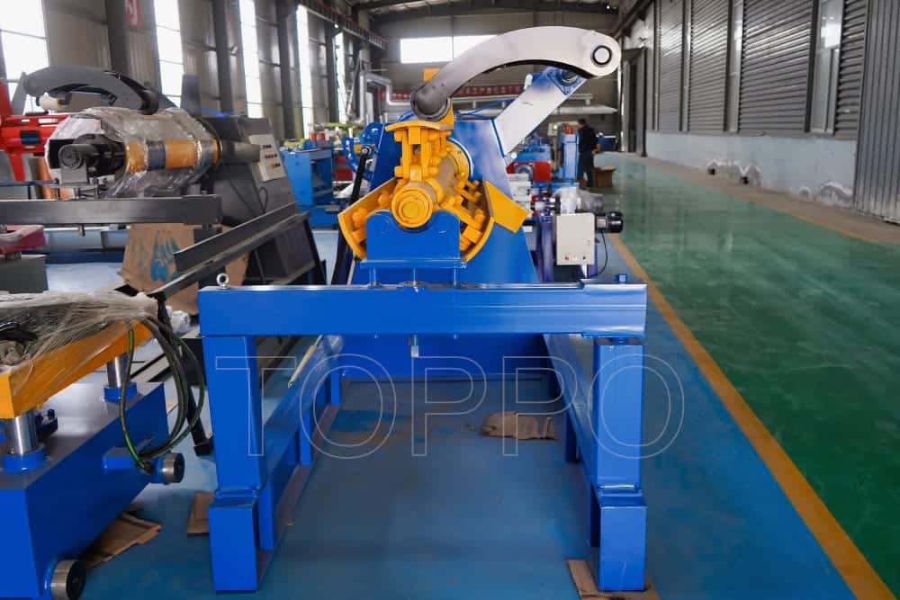 8 Ton Hydraulic Automatic Decoiler with Wedge Expansion and Control Panel