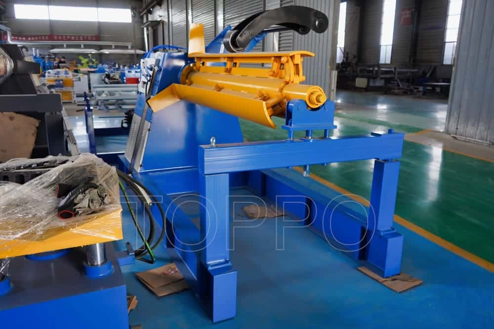 8 Ton Hydraulic Automatic Decoiler with Wedge Expansion and Control Panel