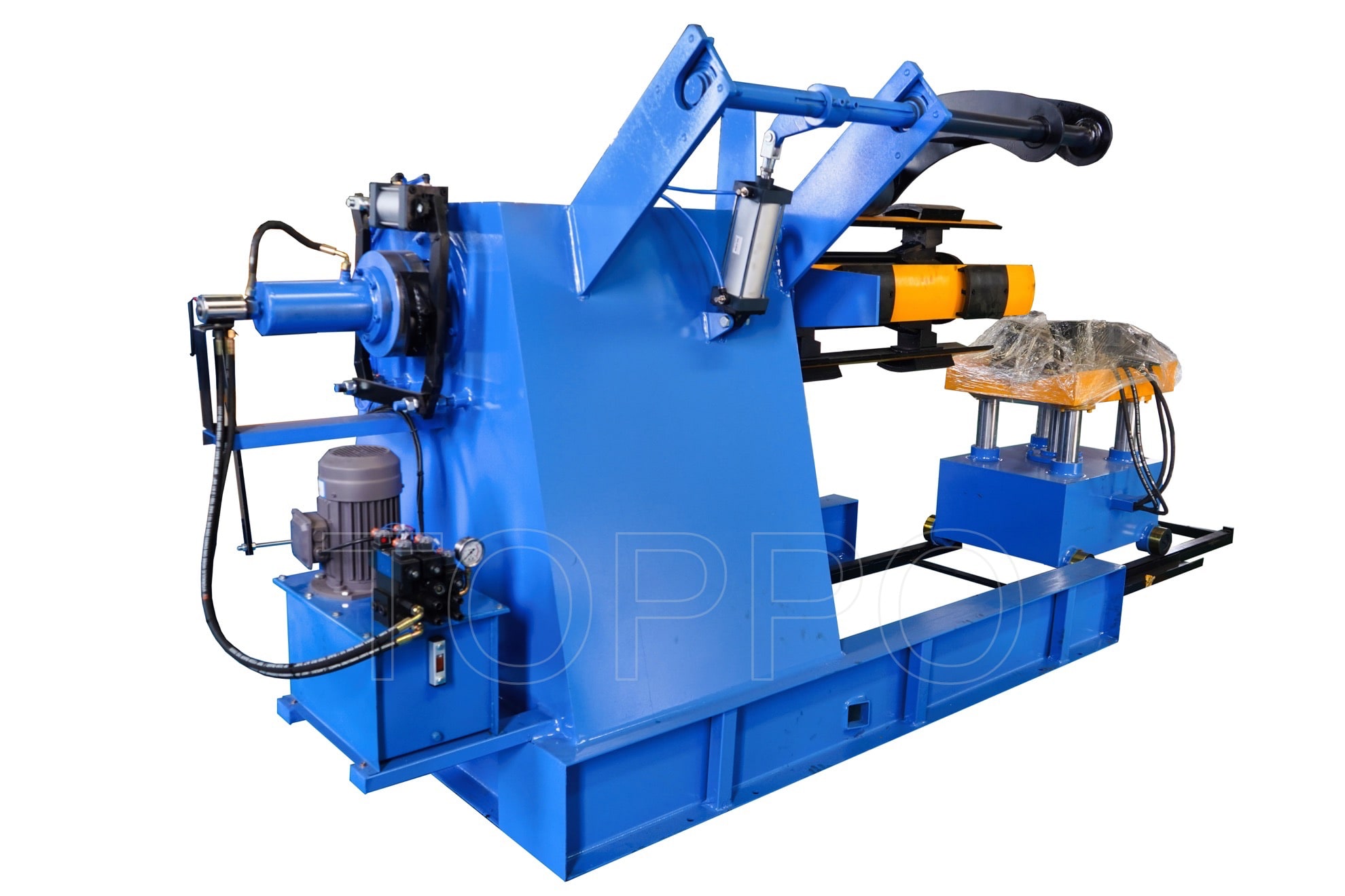 Heavy-Duty Automatic Decoiler with Coil Car, Pressing Arm, Support Arm & Disc