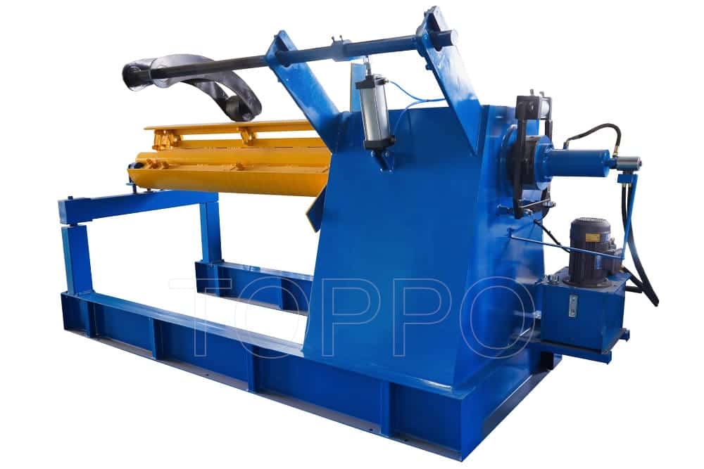 8 Ton Hydraulic Automatic Decoiler with Wedge Expansion and Control Panel