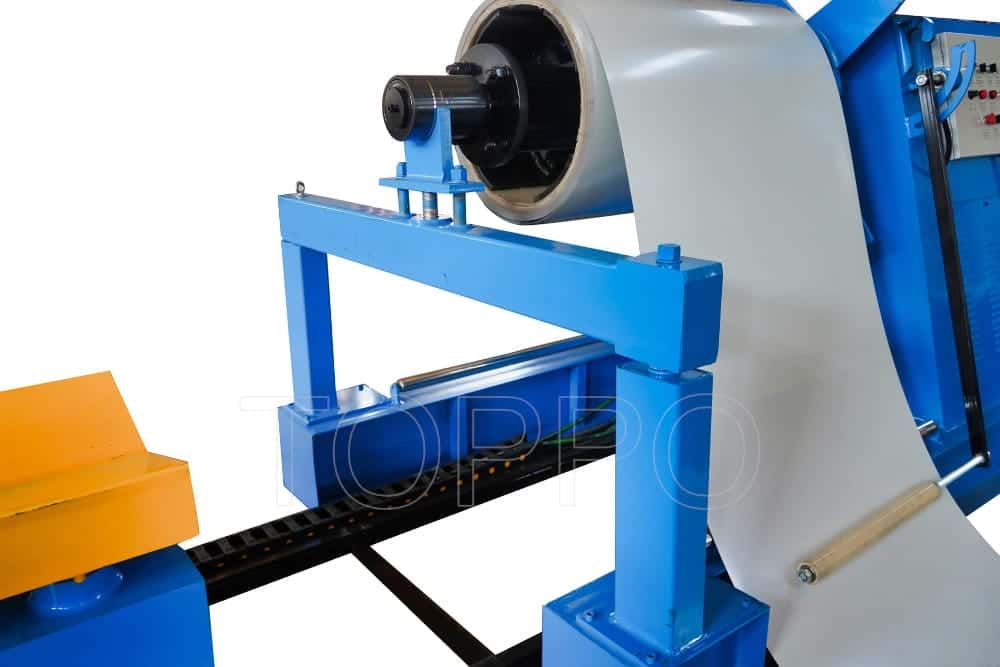 Automatic Decoiler with Coil Car, Support Arm and Red Disc