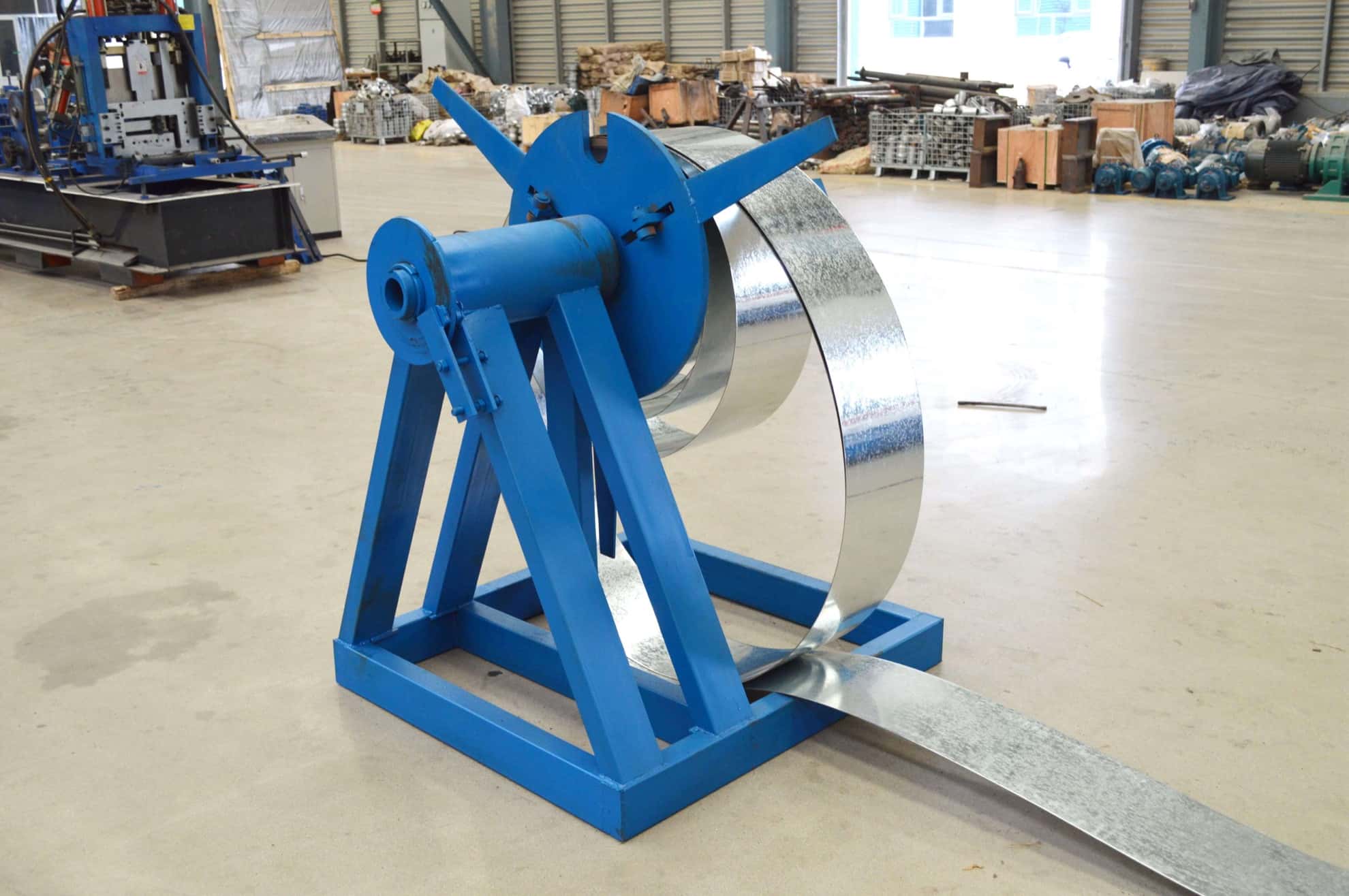 Manual Expansion Decoiler for Light Coil Unwinding