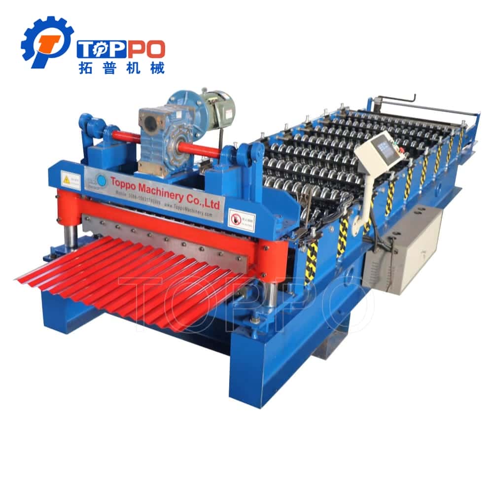 Automatic Corrugated Aluminum Steel Roofing Sheet Roll Forming Production Machine