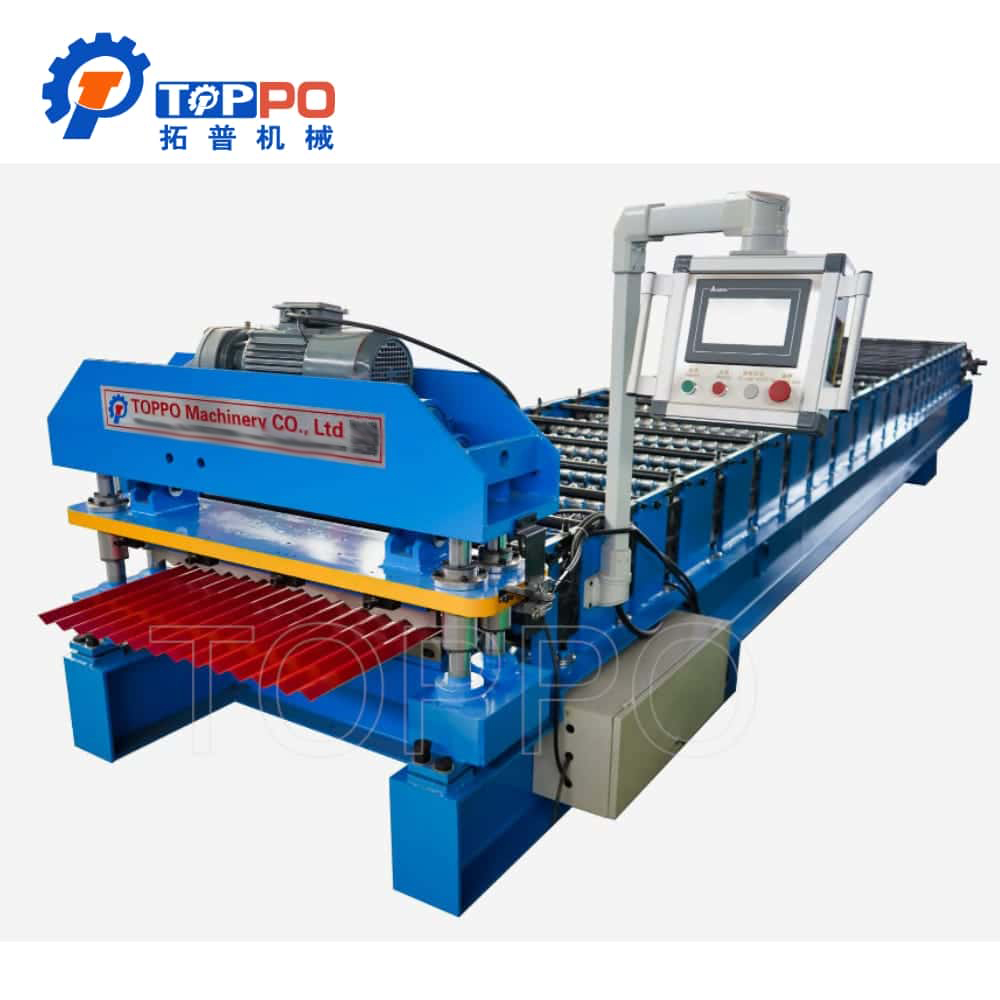 Industrial Aluminum Steel Corrugated Roofing Sheet Roll Forming Machine