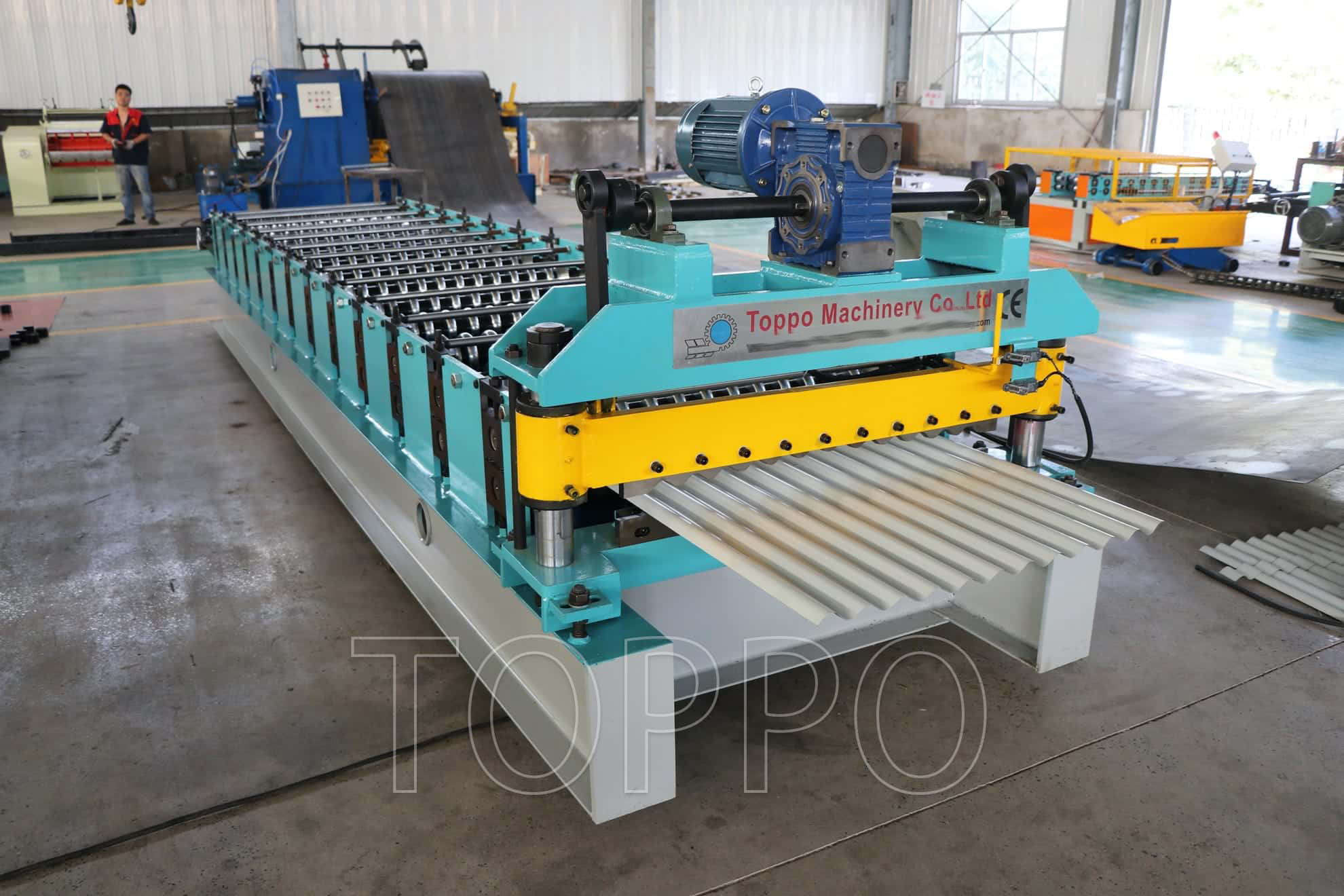 Heavy Duty Roofing Panel Making Machine | Corrugated Metal Sheet Roll Forming Line