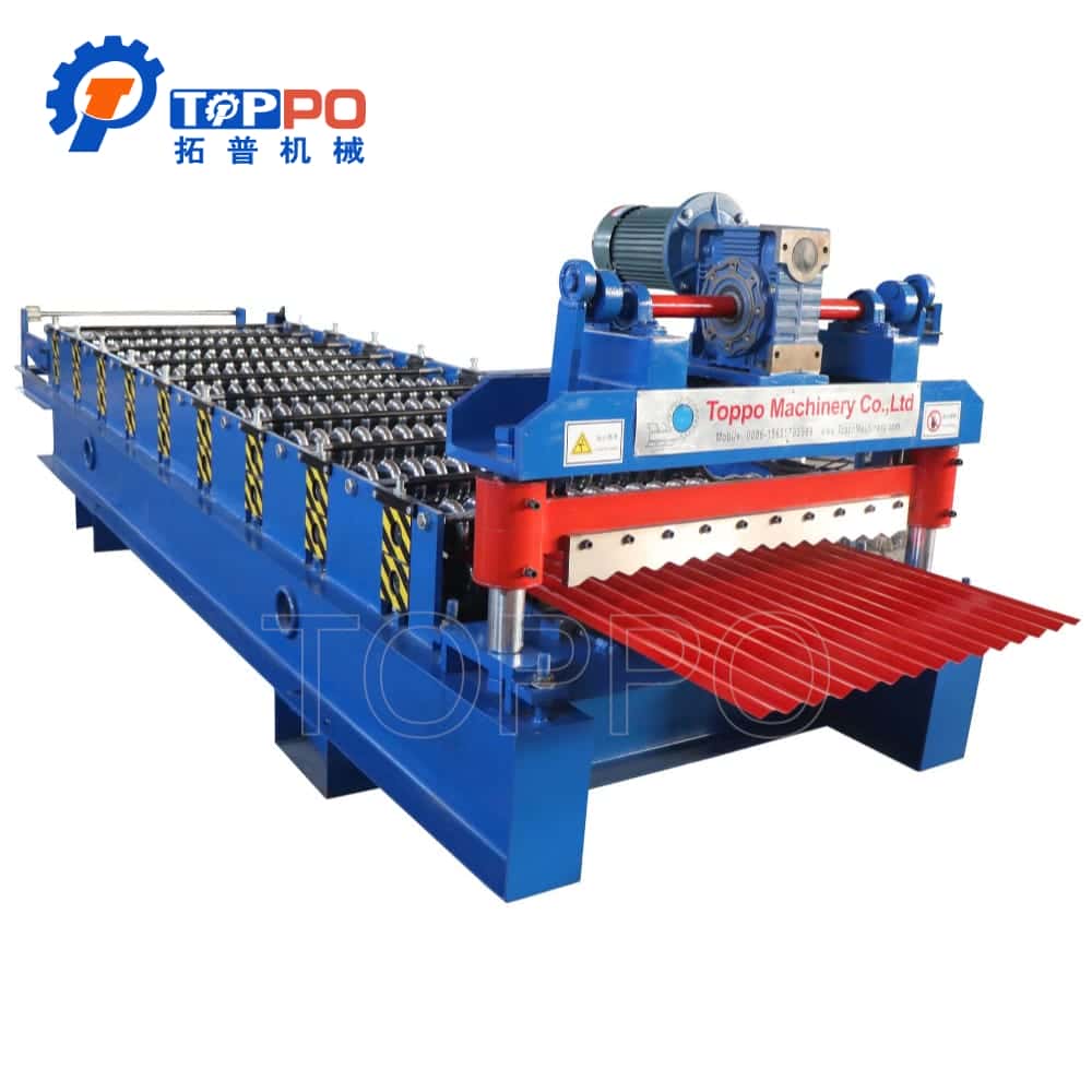 Automatic Corrugated Metal Roofing Sheet Roll Forming Machine Production Line