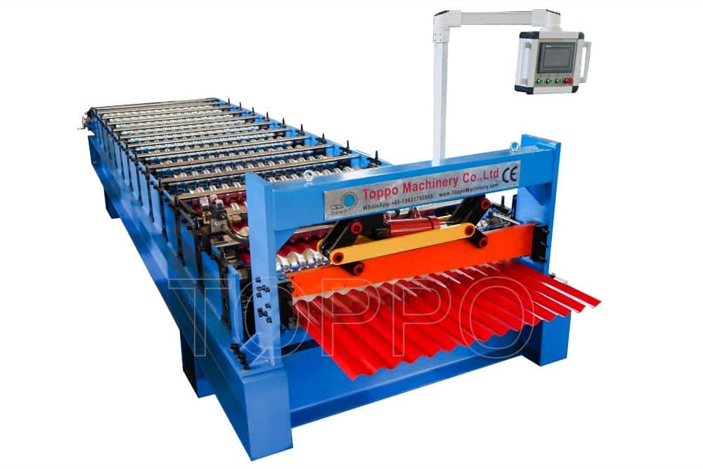 Corrugated Roll Forming Machine with Dual Arm Hydraulic Cutting