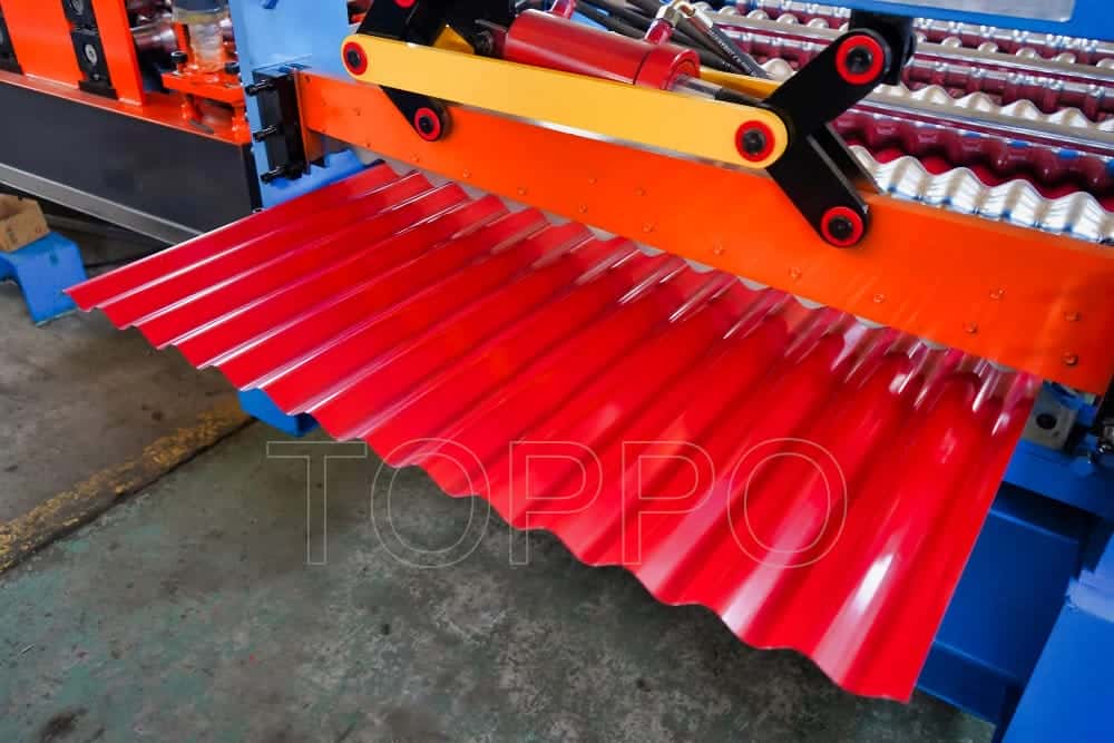 Corrugated Roll Forming Machine with Dual Arm Hydraulic Cutting