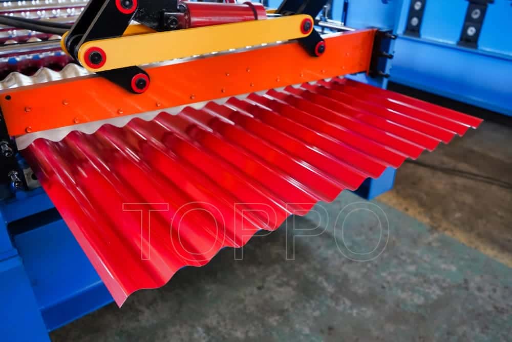 Corrugated Roll Forming Machine with Dual Arm Hydraulic Cutting