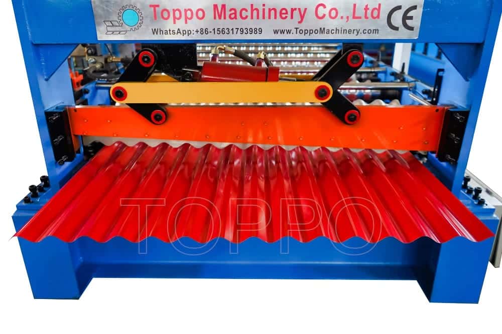 Corrugated Roll Forming Machine with Dual Arm Hydraulic Cutting