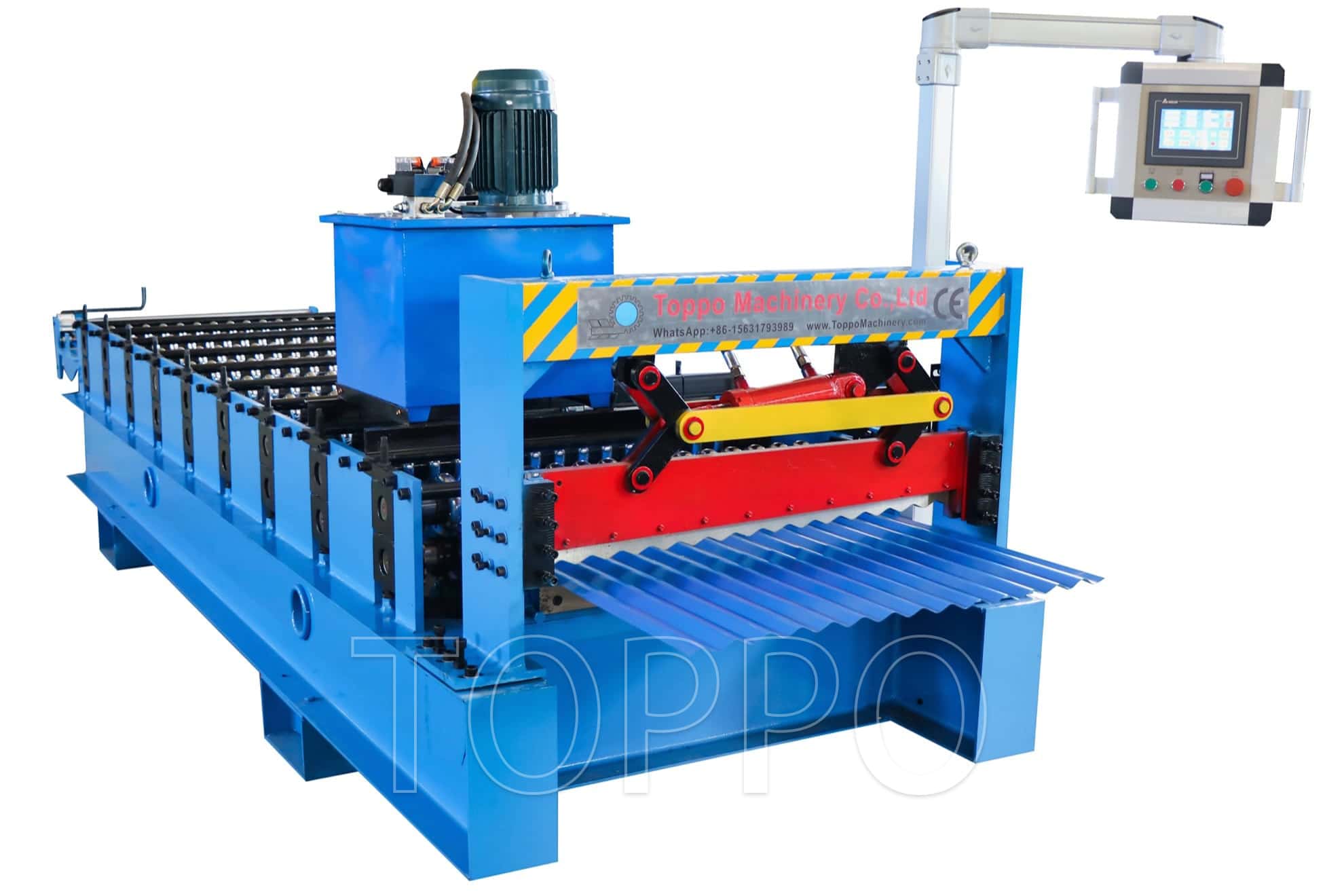 Automatic Corrugated Roll Forming Machine with Color Touchscreen HMI