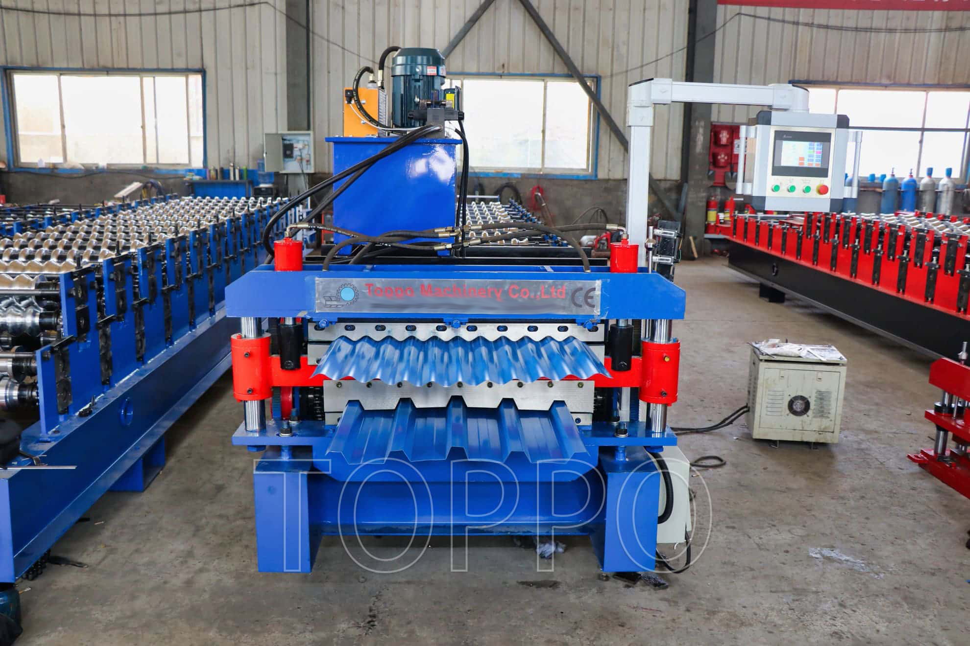Electric Shear Double Layer Roll Forming Machine for Metal Roofing Sheets
