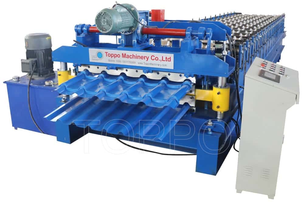 Electric Shear Bamboo Profile Double Layer Roll Forming Machine