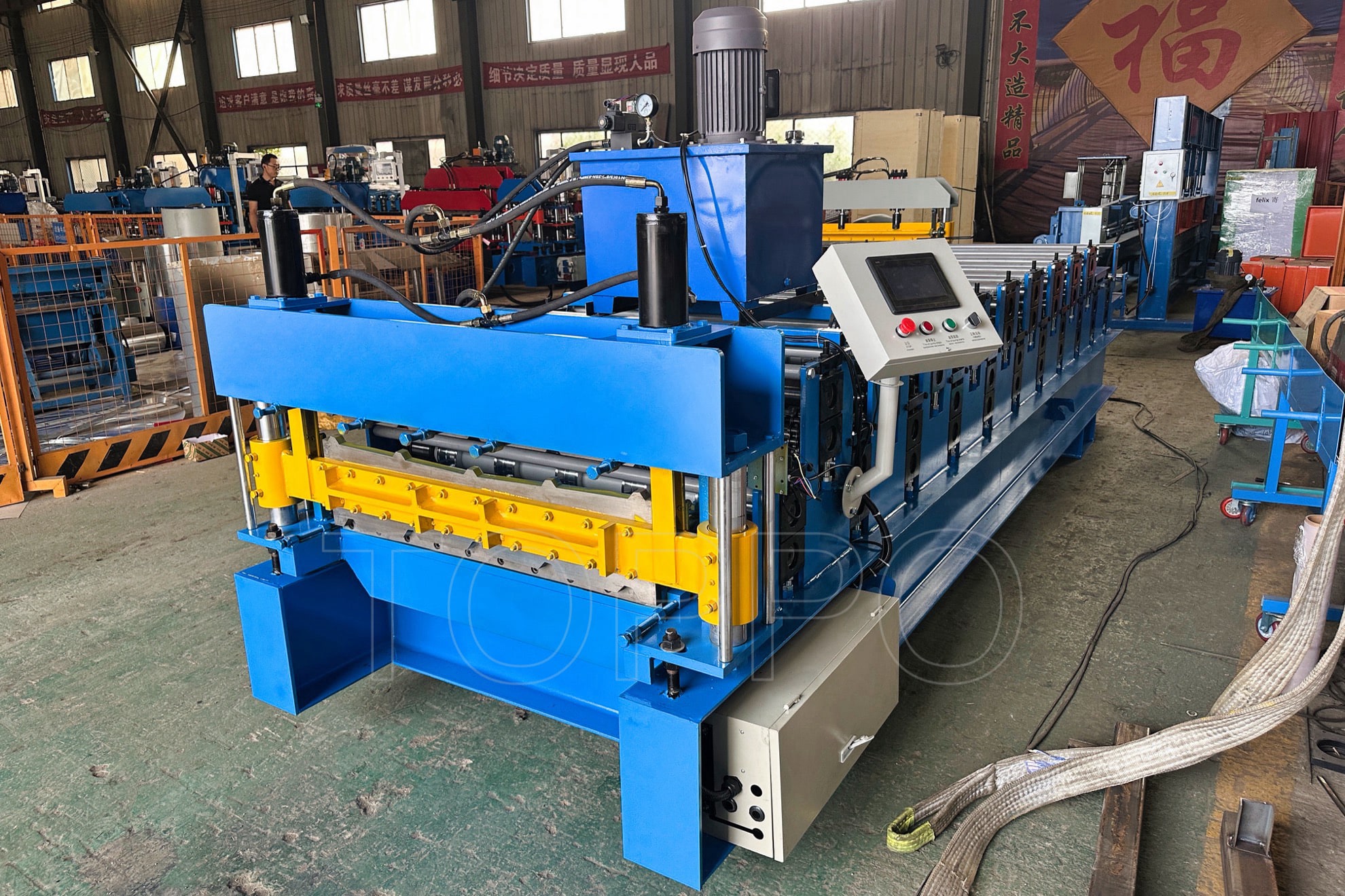 Advanced Double Layer Roofing Sheet Roll Forming Machine with Hydraulic Cutting