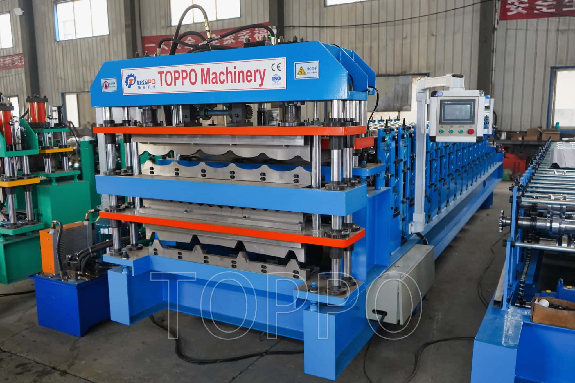 Automatic Double Layer Corrugated Roofing Sheet Roll Forming Production Line