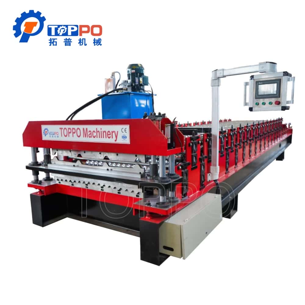 PLC Automatic Aluminum Steel Roofing Sheet Roll Forming Machine