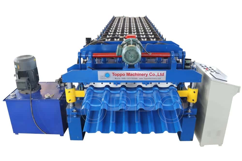 Electric Shear Bamboo Profile Double Layer Roll Forming Machine