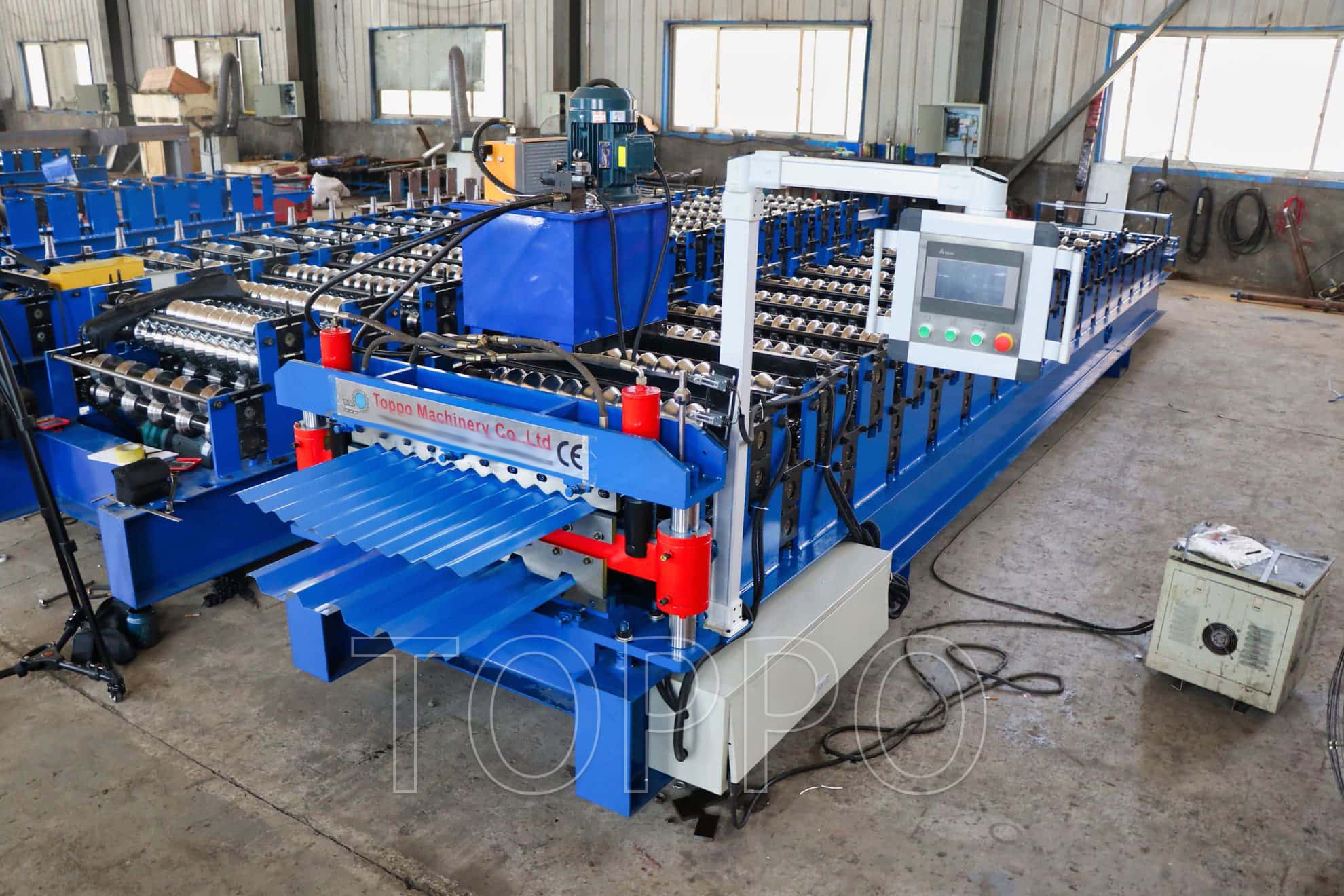 Industrial Double Layer Roofing Sheet Roll Forming Machine with PLC Control