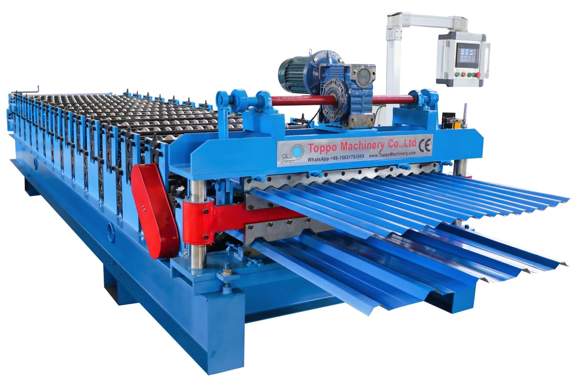 Automatic Aluminum Steel Trapezoidal Roofing Sheet Roll Forming Machine