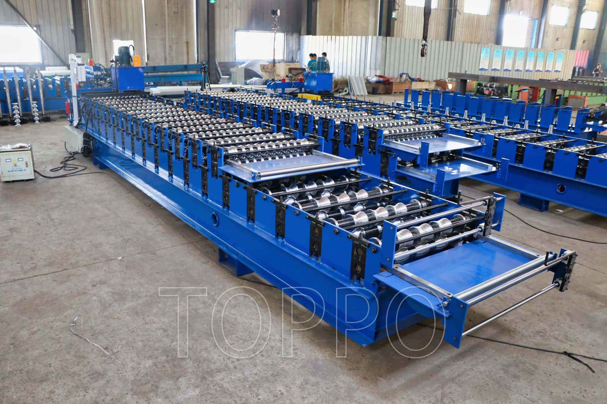 Industrial Double Layer Roofing Sheet Roll Forming Machine with PLC Control