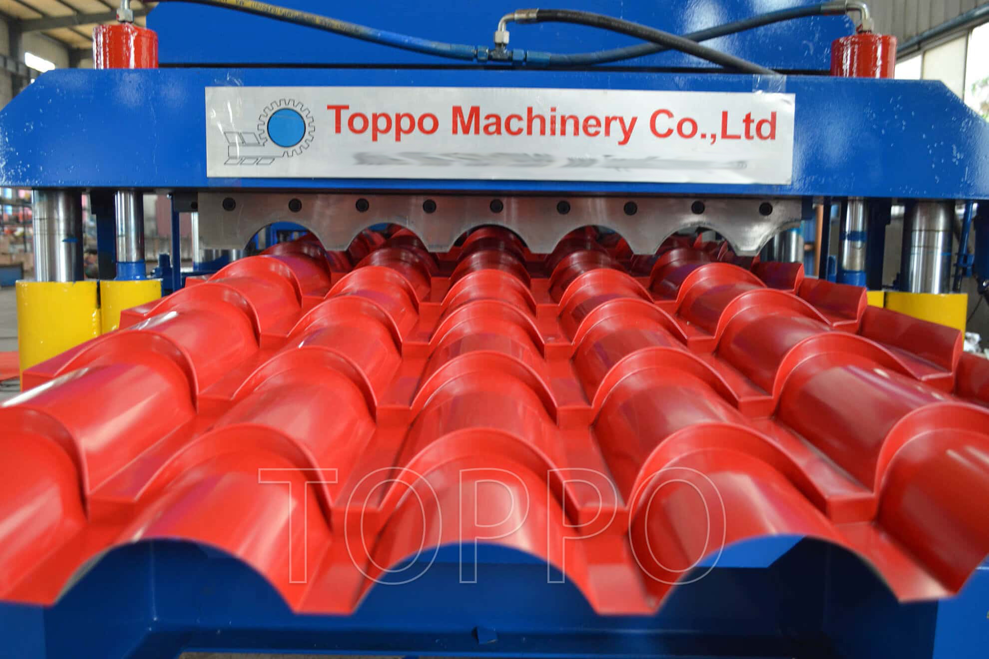 Hydraulic Bamboo Pattern Double Layer Roll Forming Machine for Glazed Roofing Tiles