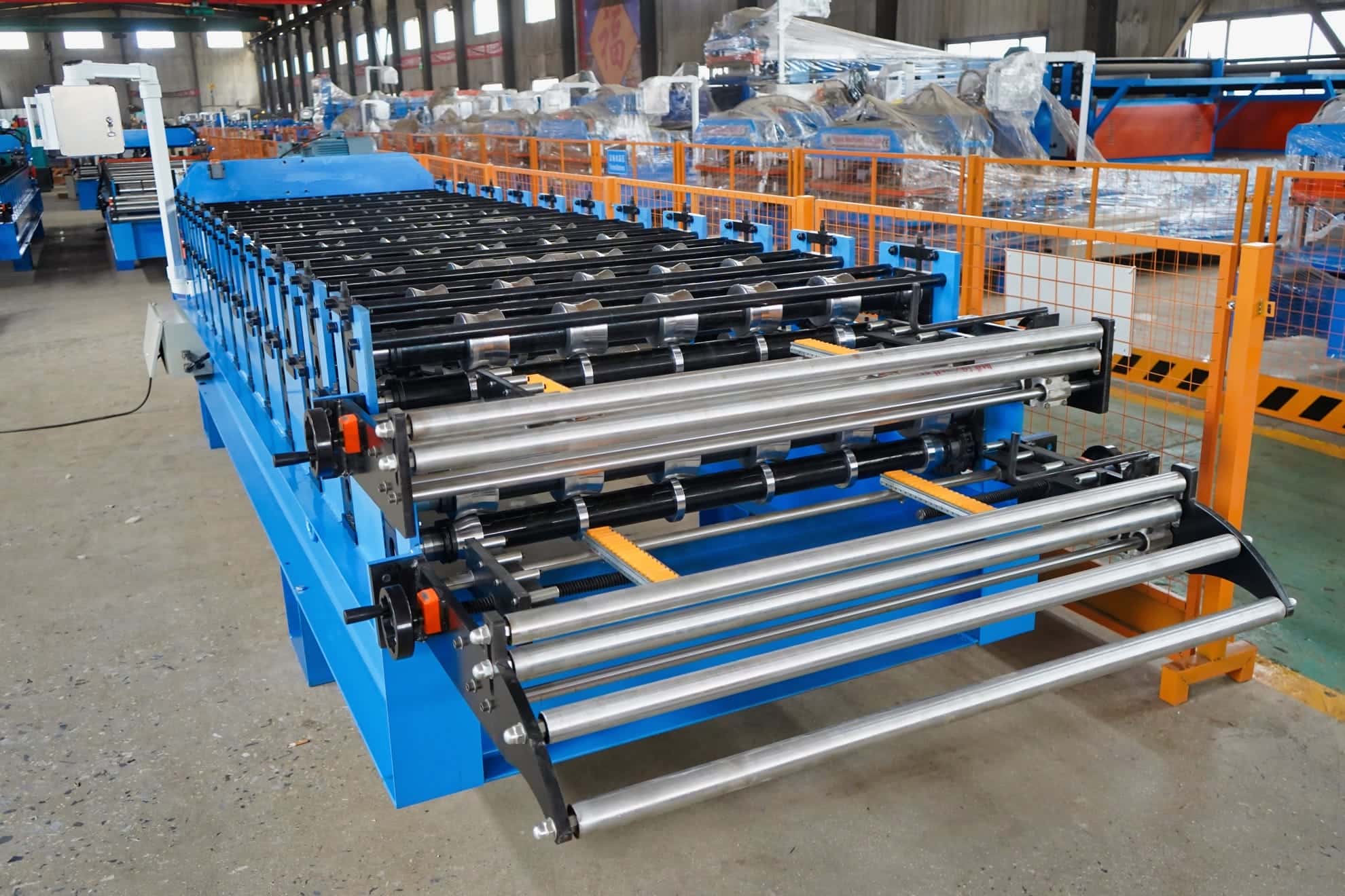 High Efficiency Double Layer Metal Roofing Sheet Roll Forming Machine Line