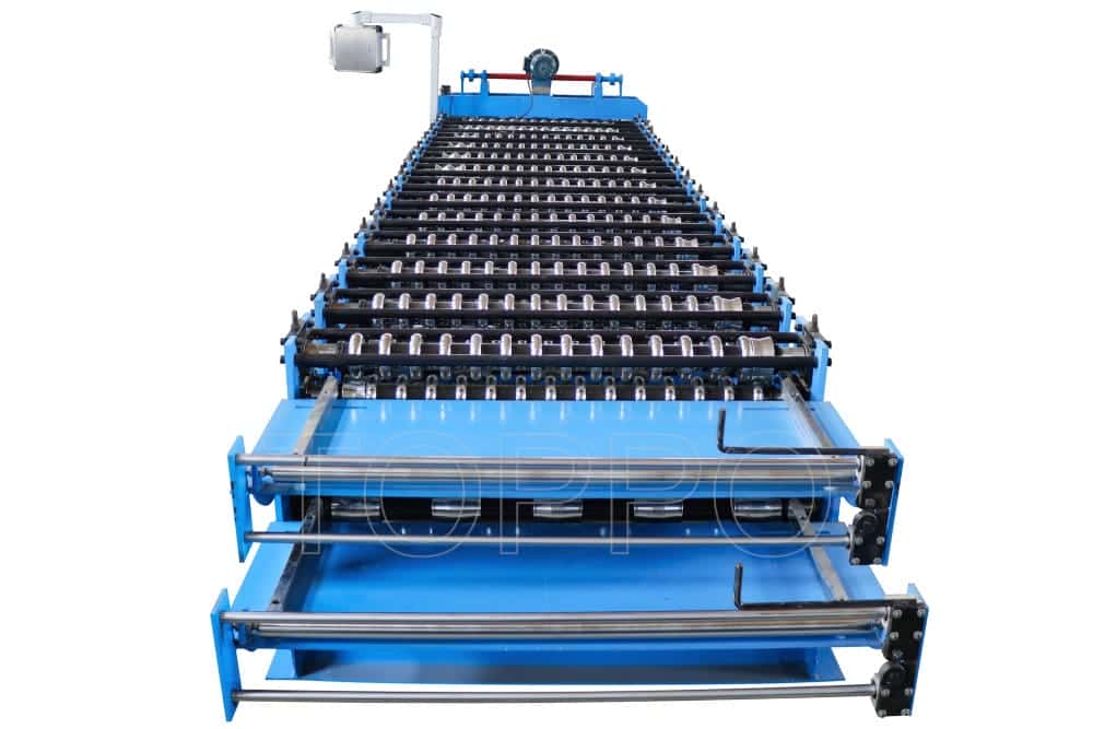 Automatic Aluminum Steel Trapezoidal Roofing Sheet Roll Forming Machine