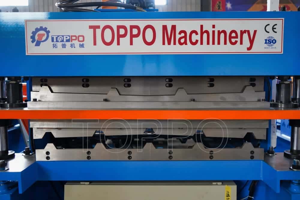High Speed Double Layer Roofing Sheet Roll Forming Machine with Electric Shear Cutting