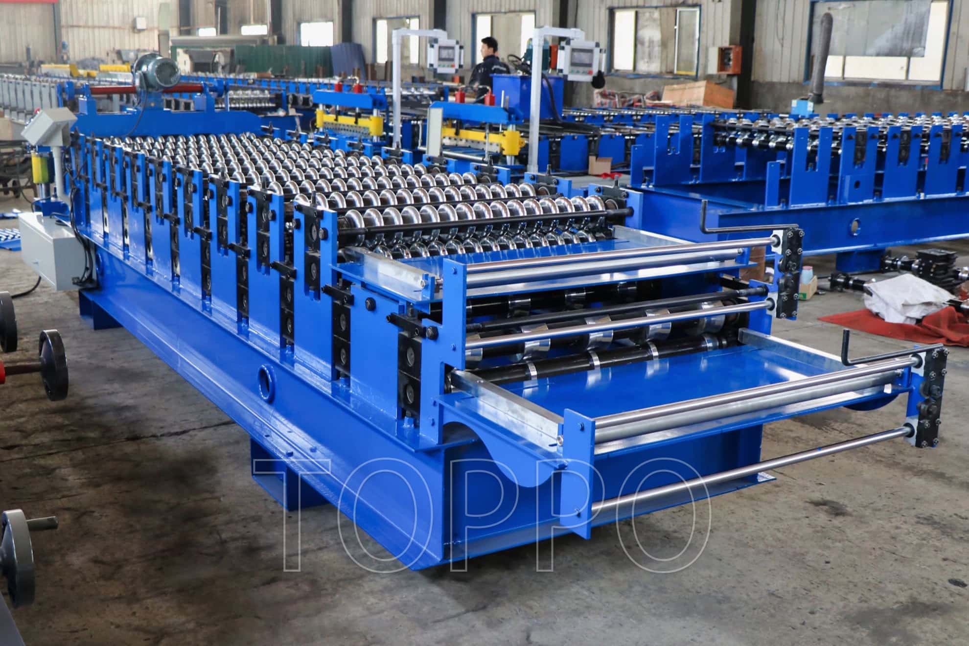 Single Layer Corrugated Roofing Sheet Roll Forming Machine