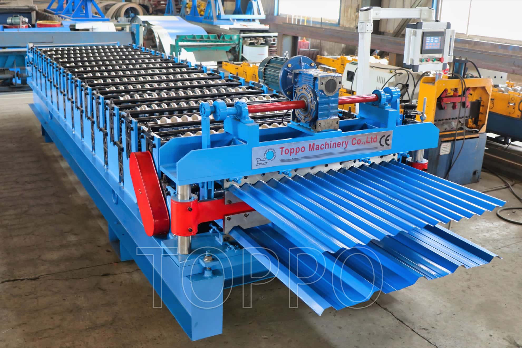 Curved Glazed Tile & IBR Double Layer Roll Forming Machine with 4-Post Structure