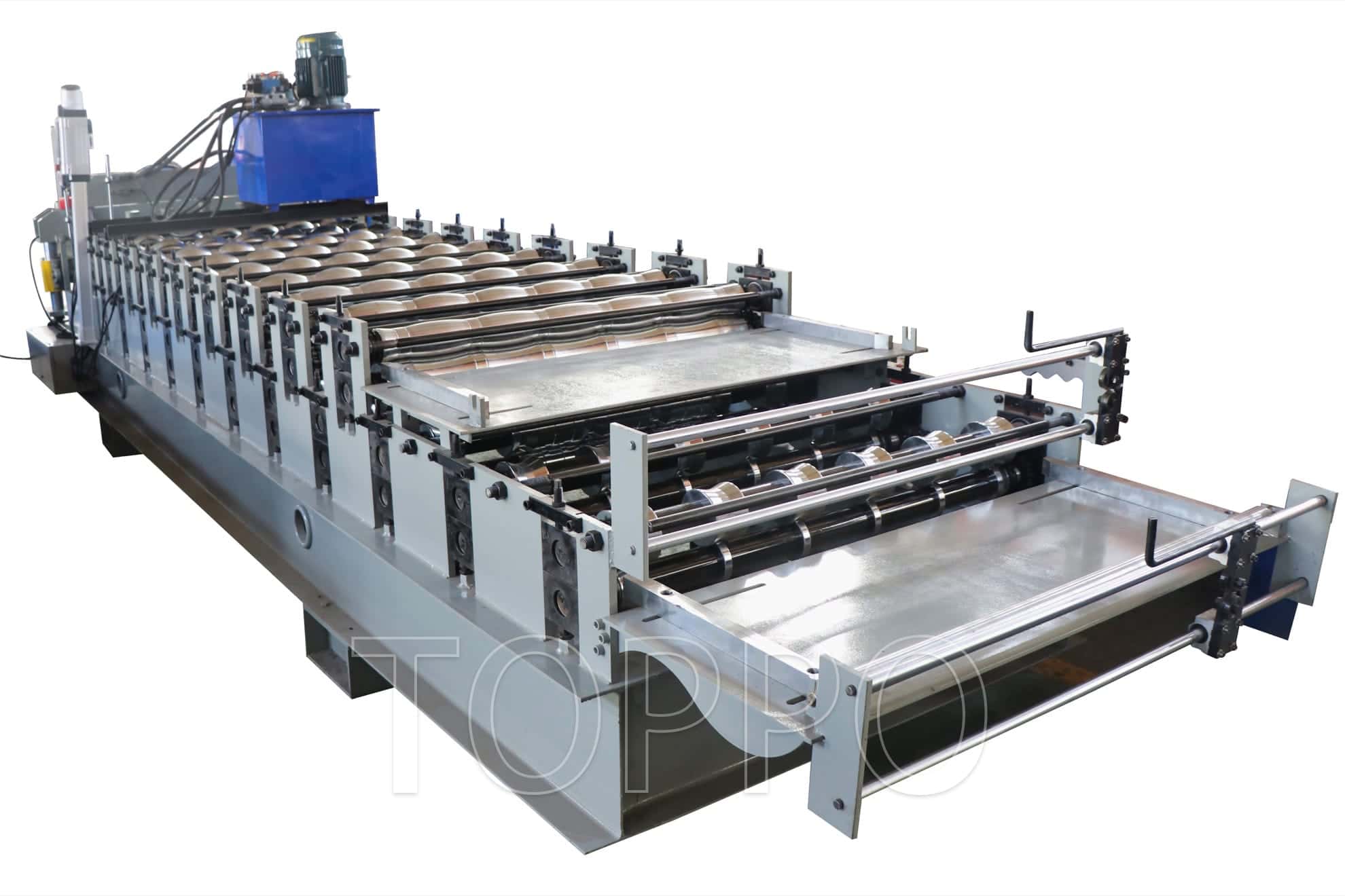Automatic Metal Roofing Panel Roll Forming Machine with Hydraulic Cutting and PLC Control