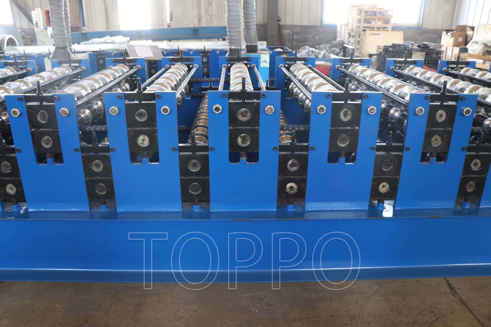 Electric Shear Bamboo Profile Double Layer Roll Forming Machine